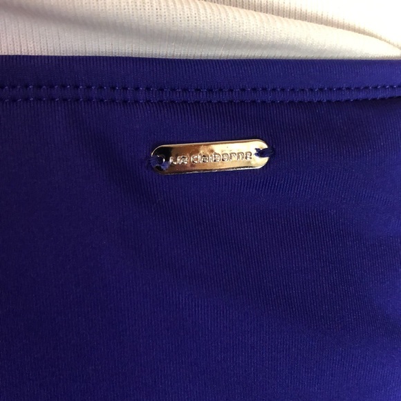 LIZ CLAIBORNE size 16 Skirted-Ruffle Bathing Suit Bottom PURPLE Ruched $68 NEW - Picture 12 of 14